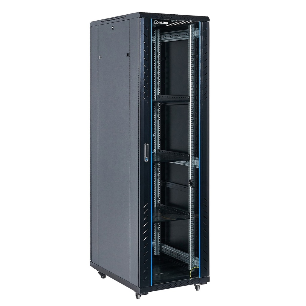 Rack de Piso Cerrado Onlink 42U 600x800x2054mm con Puerta Frontal de ...